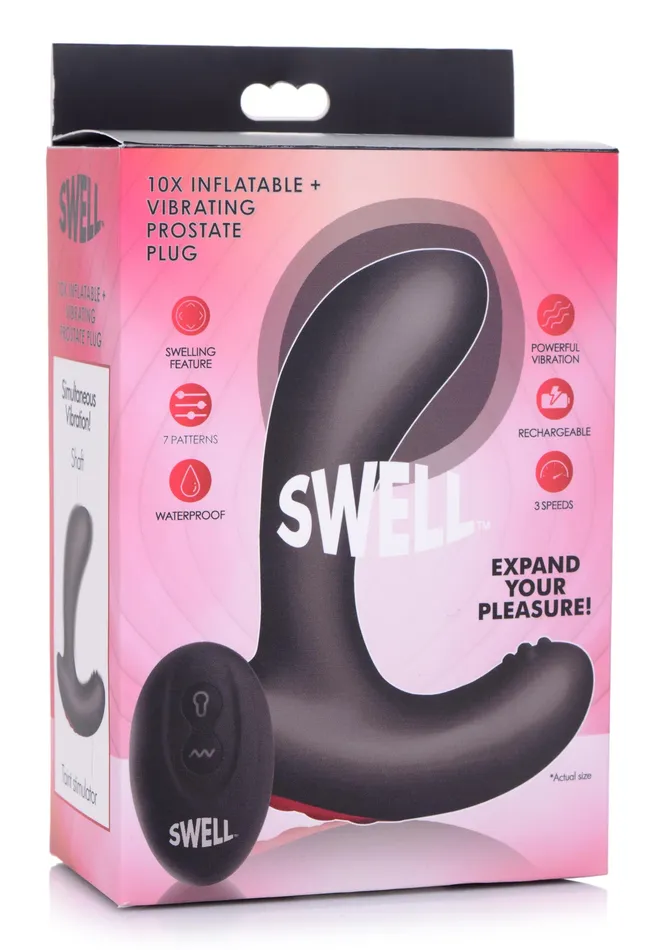 10X Inflatable and Vibrating Silicone Prostate Plug | Swell Male Sex Toys
