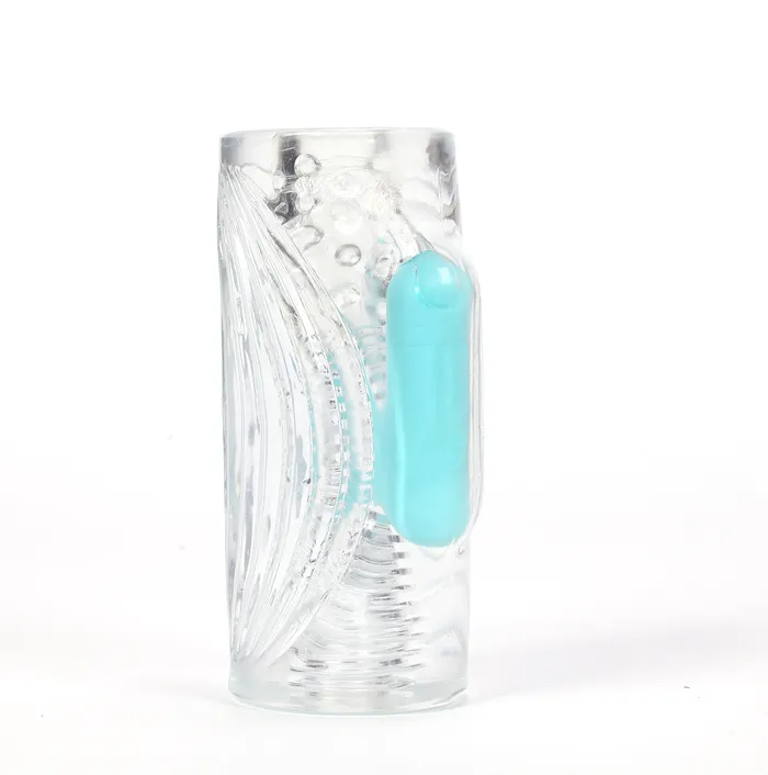 Aster Vibrating Male Masturbator With Bullet Clear Maia Toys Male Sex Toys