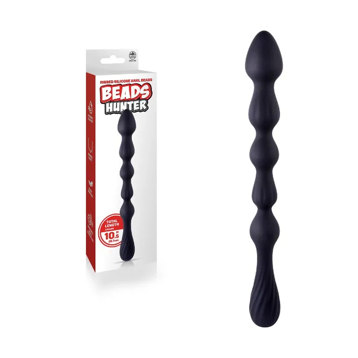 Excellent Power Beads Hunter 26.7cm Silicone Anal Beads Black | Excellent Power Anal Excellent Power Beads Hunter 26.7cm Silicone Anal Beads Black | Excellent Power Anal