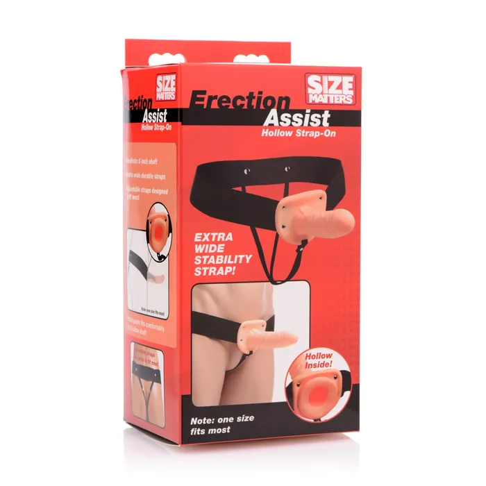 Female Sex Toys | Size Matters Erection Assist Hollow Strap-on Flesh