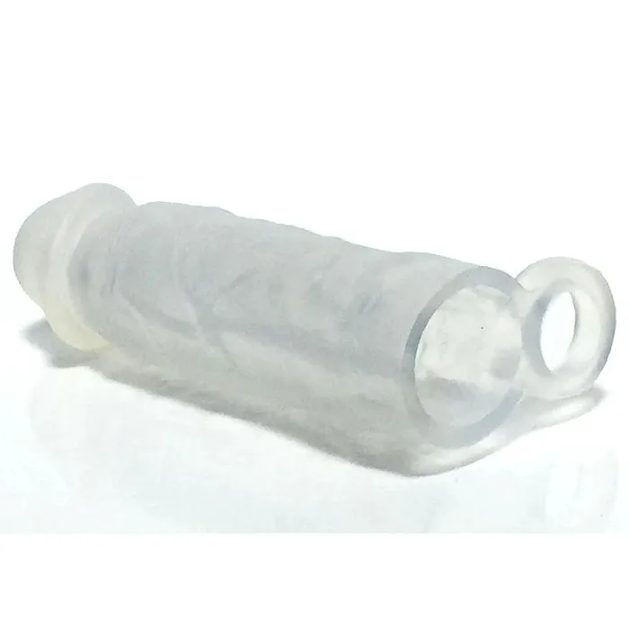 Male Sex Toys | C1 Releasing Boneyard Meaty Cock Extender - Clear - Clear Penis Extender Sleeve