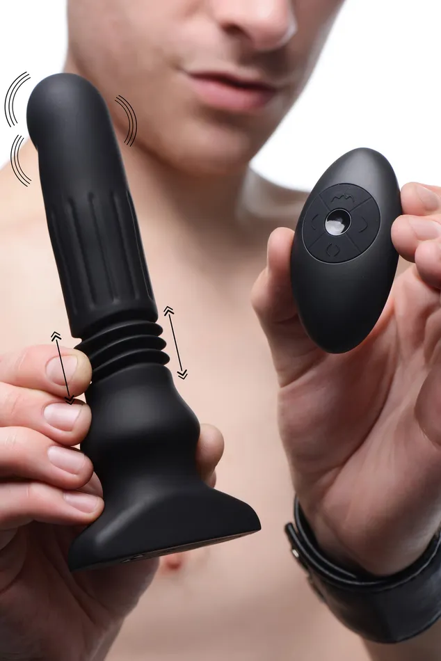 Male Sex Toys | Thunderplugs Silicone Swelling and Thrusting Plug with Remote Control