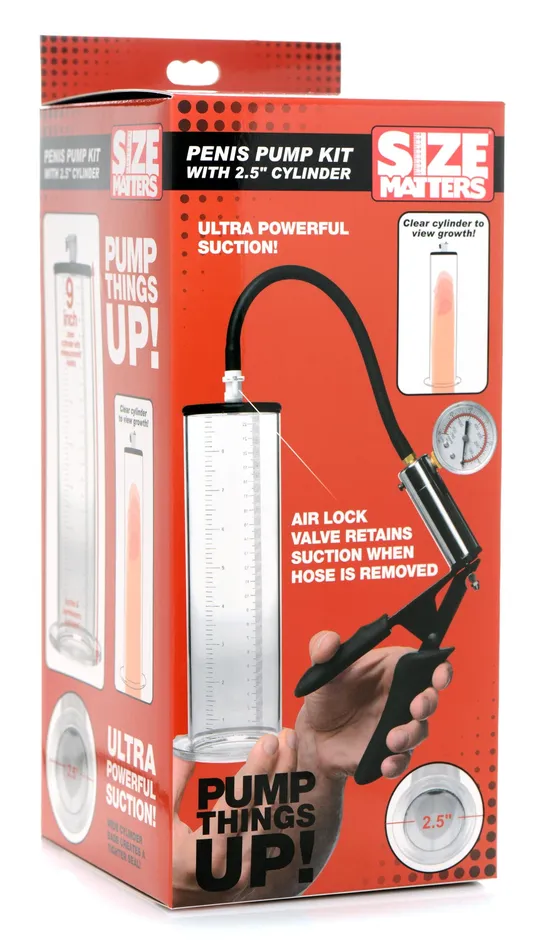 Penis Pump Kit with 2.5 Inch Cylinder | Size Matters Male Sex Toys