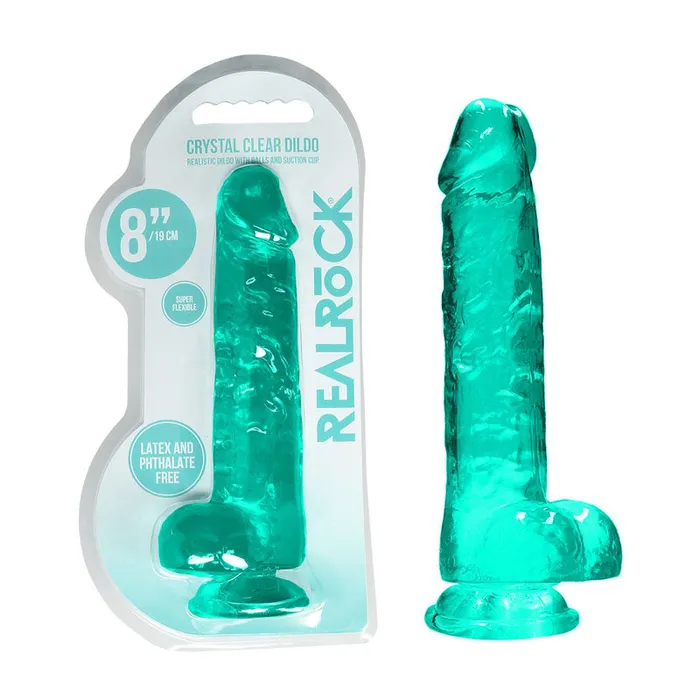 RealRock 8 Realistic Dildo With Balls Shots Toys Female Sex Toys