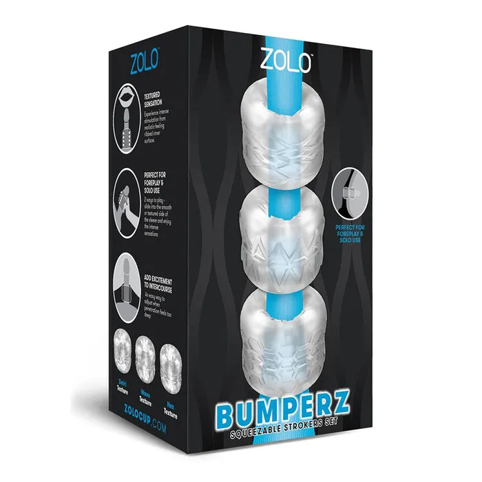 Zolo Bumperz - Clear Mini Blowjob Stroker Set | Zolo Male Sex Toys Zolo Bumperz - Clear Mini Blowjob Stroker Set | Zolo Male Sex Toys
