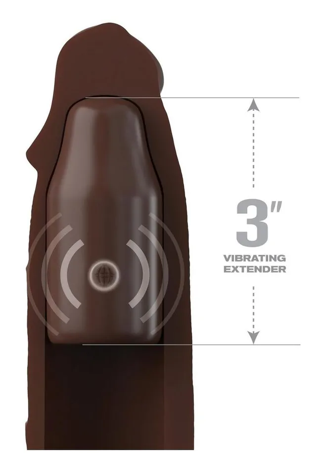 Fantasy X-Tensions Elite Silicone Vibrating 9in Sleeve with 3in Plug and Remote | Fantasy X-Tensions Male Sex Toys