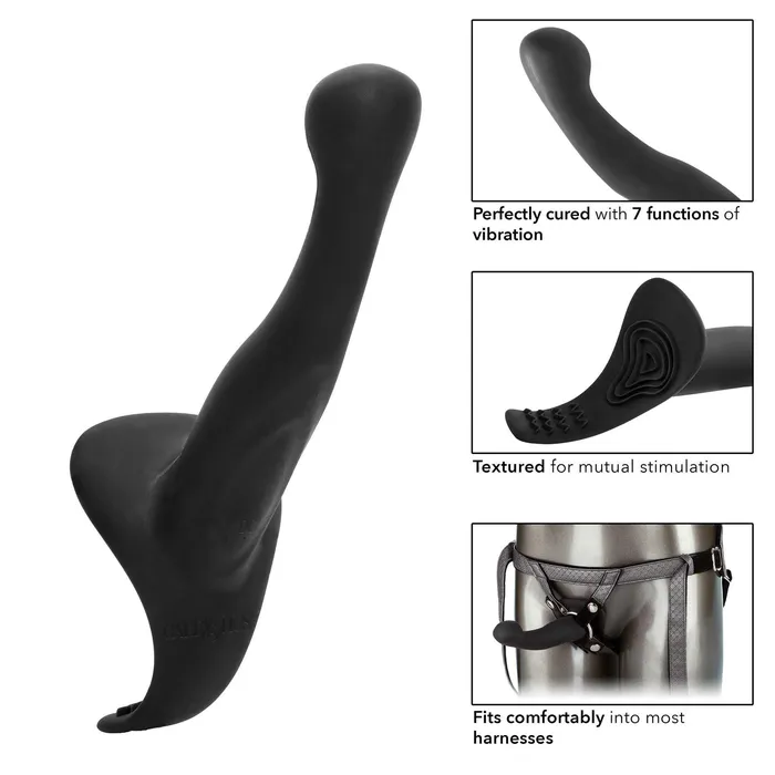 Female Sex Toys | California Exotic Royal Crotchless Strap On with Vibrating Probe