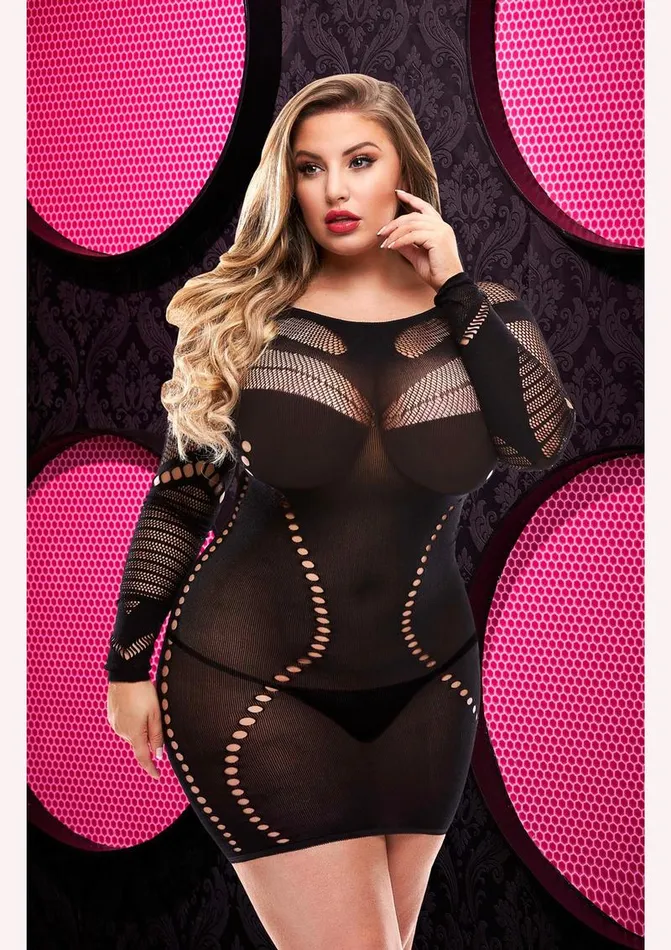 Lapdance Lingerie Long Sleeve Mini Dress | Male Sex Toys