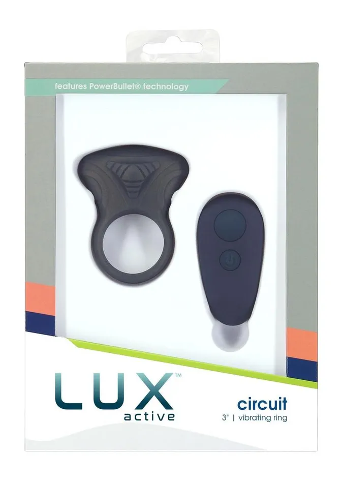 Lux Active Male Sex Toys | Lux Active Circuit Rechargeable Silicone Cock Ring with Remote Control