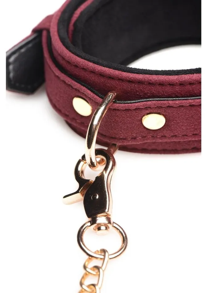Master Series Couples | Master Series Velvet Bondage Set Cuffs, Collar, and Leash