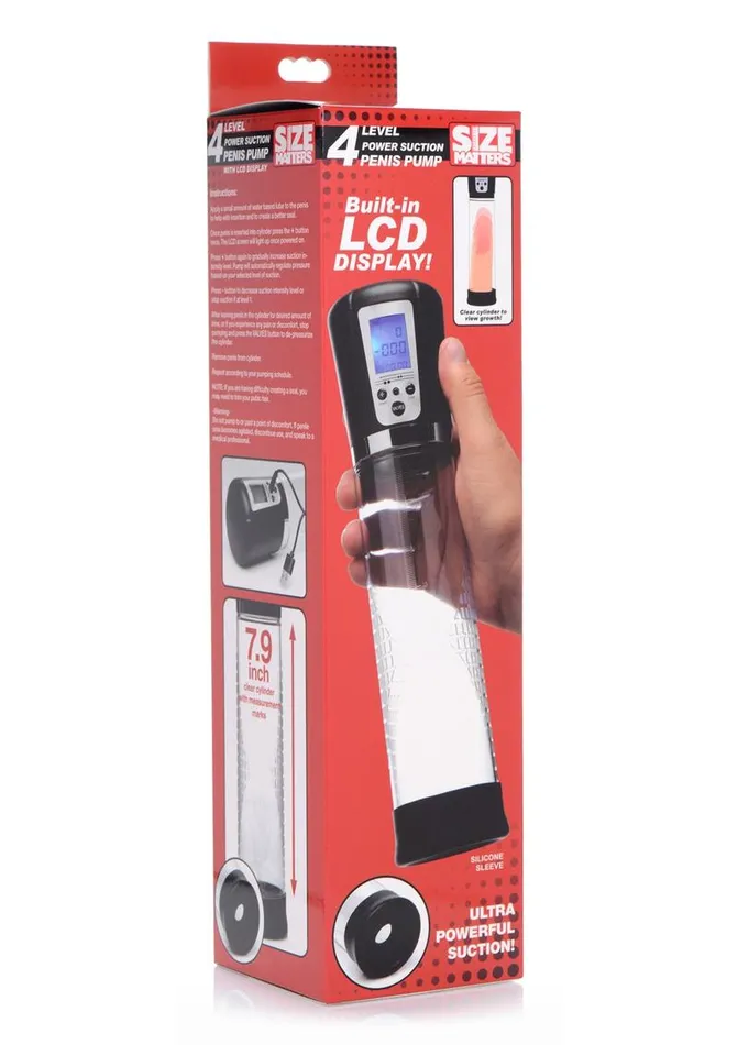 Size Matters Male Sex Toys | Size Matters Power Suction Penis Pump with Built-