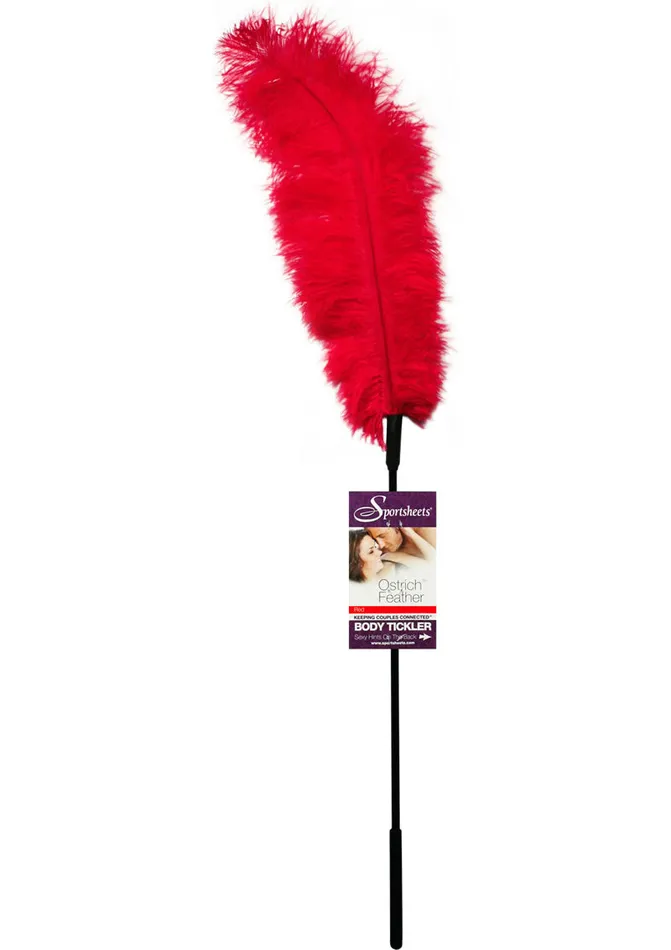 Vibrators | Sportsheets International Ostrich Feather Red Tickler